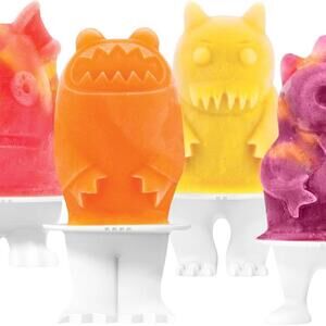 New Tovolo Monsters Ice Pop Flexible Silicone Molds 4 Monster Characters